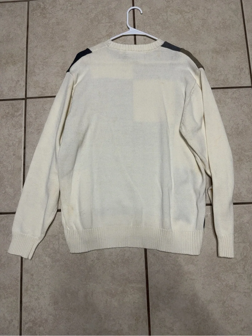NWT Oscar de la Renta Colorblock Sweater XL Cozy Mr. Rogers Style